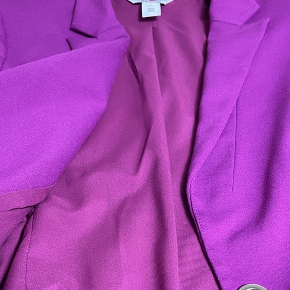 White House Black Market Purple Blazer - Picture 8 of 8